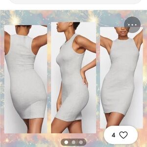 SKIMS Light Heather Grey Tank Dress